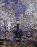 Claude Monet anglok, gare saint lazare oil on canvas